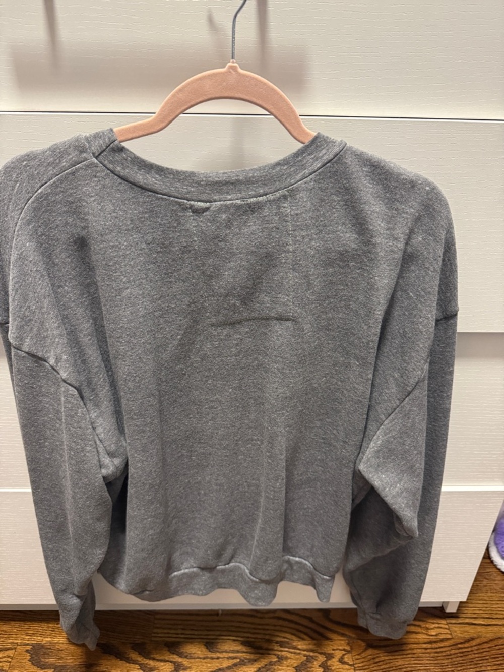 Aviator Nation Gray Crewneck Sweatshirt with Red Heart & Yellow Lightning - Picture 3 of 3